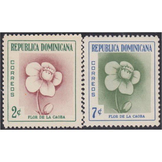 Rep. Dominicana 467/68 1957 Flor de la Caoba MNH Rep. Dominicana 467/68 1957 Flor de la Caoba MNH