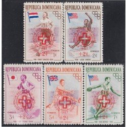 DEP7 Rep. Dominicana 452/56 1957 Deportes Juegos olímpicos de Melbourne MNH DEP7 Rep. Dominicana 452/56 1957 Deportes Juegos olímpicos de Melbourne MNH