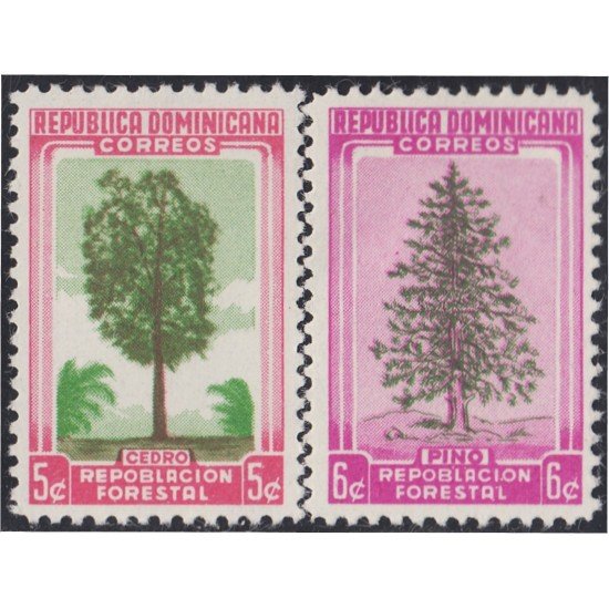 Rep. Dominicana 449/50 1956 Repoblación Forestal MNH Rep. Dominicana 449/50 1956 Repoblación Forestal MNH