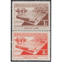 Rep. Dominicana 442/43 1956 OACI III Conferencia regional de navegación Aérea del Caribe MNH Rep. Dominicana 442/43 1956 OACI III Conferencia regional de navegación Aérea del Caribe MNH