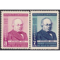 Rep. Dominicana 334/35 1940 1er Centenario del sello Rowland Hill MNH Rep. Dominicana 334/35 1940 1er Centenario del sello Rowland Hill MNH