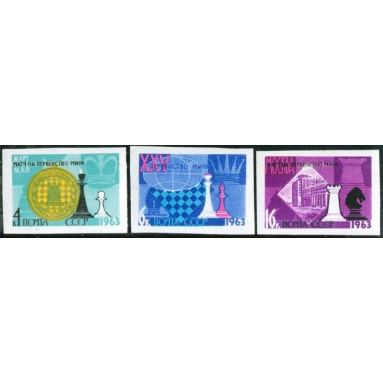 AJZ2 Rusia 2669/71 2763/5 2742/4 1963 Ajedrez MNH AJZ2 Rusia 2669/71 2763/5 2742/4 1963 Ajedrez MNH