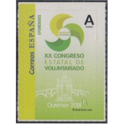 España Spain 5269 2018 XX Congreso Estatal de Voluntariado MNH Tarifa A España Spain 5269 2018 XX Congreso Estatal de Voluntariado MNH Tarifa A