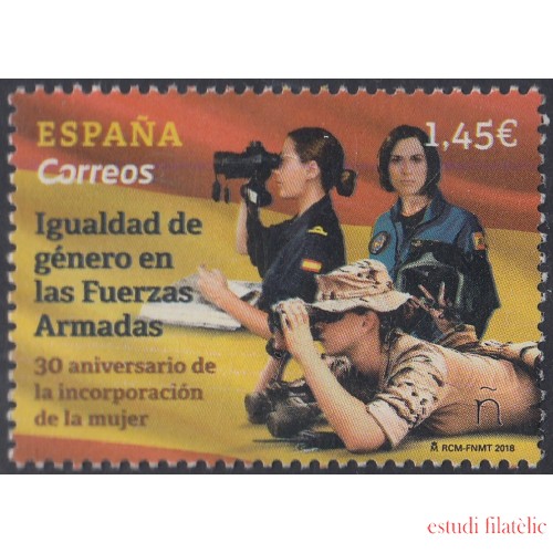 España Spain 5262 2018 30 Aniversario de la incorporación de la mujer en las Fuerzas Armadas MNH