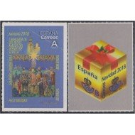España Spain 5259/60 2018 Navidad Christmas MNH Tarifa A Tarifa B