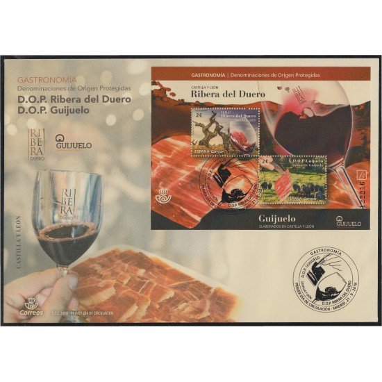 España Spain 5251 2018 Gastronomía Castilla y León SPD Sobre Primer Día España Spain 5251 2018 Gastronomía Castilla y León SPD Sobre Primer Día