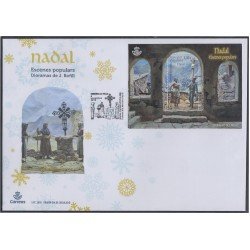 Andorra Española 477 2018 Navidad Christmas SPD Sobre Primer día Andorra Española 477 2018 Navidad Christmas SPD Sobre Primer día