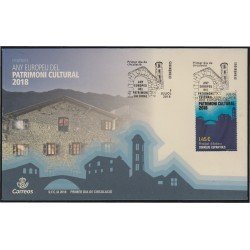 Andorra Española 473 2018 Año Europeo del Patrimonio Cultural SPD Sobre Primer día Andorra Española 473 2018 Año Europeo del Patrimonio Cultural SPD Sobre Primer día