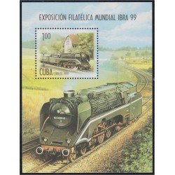 Cuba HB 155 1999 Ibra 99 Tren Train Exposición Filatélica Mundial MNH Cuba HB 155 1999 Ibra 99 Tren Train Exposición Filatélica Mundial MNH