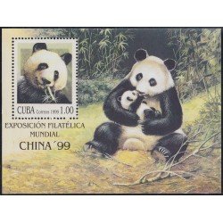 Cuba HB 154 1999 China 99 Oso Panda Exposición Filatélica Mundial MNH Cuba HB 154 1999 China 99 Oso Panda Exposición Filatélica Mundial MNH
