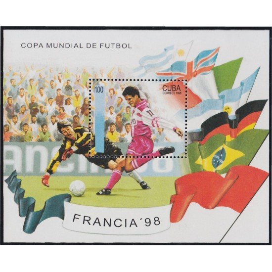 Cuba HB 152 1998 Copa del Mundo de Fútbol 1998 Francia  MNH