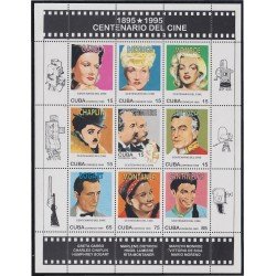 Cuba HB 142 1995 Centenario del Cine MNH Cuba HB 142 1995 Centenario del Cine MNH