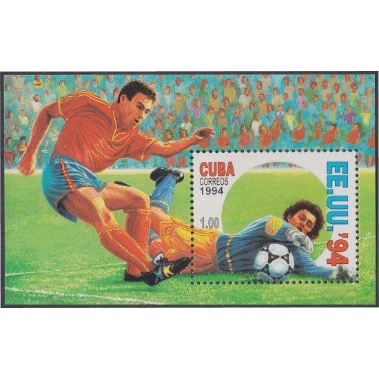Cuba HB 137 1994 Copa del Mundo de Fútbol 1994 en Estados Unidos MNH Cuba HB 137 1994 Copa del Mundo de Fútbol 1994 en Estados Unidos MNH