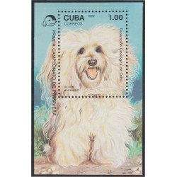 Cuba HB 129 1992 Perro Bichón Habanero Dog MNH Cuba HB 129 1992 Perro Bichón Habanero Dog MNH