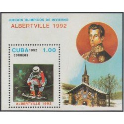 Cuba HB 127 1992 Juegos Olímpicos de Invierno Albertville 1992 MNH Cuba HB 127 1992 Juegos Olímpicos de Invierno Albertville 1992 MNH