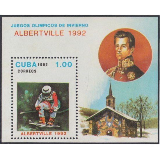 Cuba HB 127 1992 Juegos Olímpicos de Invierno Albertville 1992 MNH Cuba HB 127 1992 Juegos Olímpicos de Invierno Albertville 1992 MNH