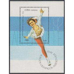 Cuba HB 126 1991 Juegos Olímpicos Albertville 1992 MNH Cuba HB 126 1991 Juegos Olímpicos Albertville 1992 MNH