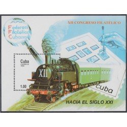 Cuba HB 159 1999 XII Congreso Filatélico Tren Train MNH Cuba HB 159 1999 XII Congreso Filatélico Tren Train MNH