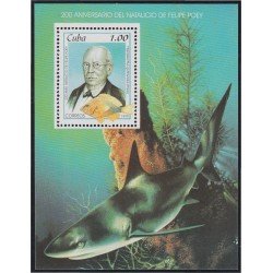 Cuba HB 157 1999 Felipe Poey Tiburón MNH Cuba HB 157 1999 Felipe Poey Tiburón MNH