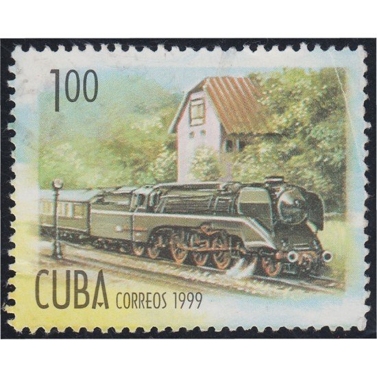 Cuba SH 155 1999 Ibra 99 Tren Train Exposición Filatélica Mundial usados Cuba SH 155 1999 Ibra 99 Tren Train Exposición Filatélica Mundial usados