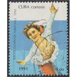 Cuba SH 126 1991 Juegos Olímpicos Albertville 1992 usados Cuba SH 126 1991 Juegos Olímpicos Albertville 1992 usados