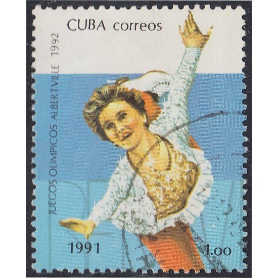 Cuba SH 126 1991 Juegos Olímpicos Albertville 1992 usados Cuba SH 126 1991 Juegos Olímpicos Albertville 1992 usados