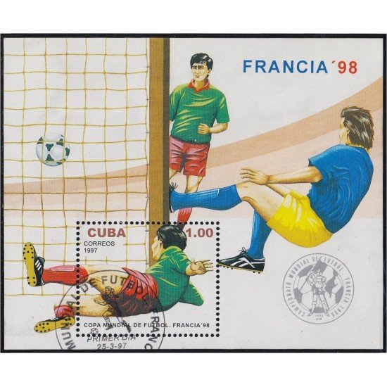Cuba HB 150 1997 Copa del Mundo de Fútbol 1998 Francia usados Cuba HB 150 1997 Copa del Mundo de Fútbol 1998 Francia usados