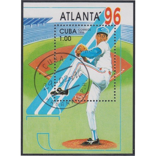 Cuba HB 144 1996 Juegos Olímpicos en Estados Unidos Atlanta Béisbol usados Cuba HB 144 1996 Juegos Olímpicos en Estados Unidos Atlanta Béisbol usados