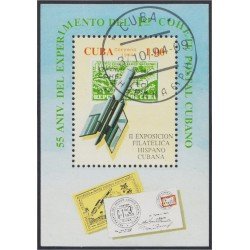 Cuba HB 139 1994 55 Aniversario del 1er experimento de cohete postal cubano usados Cuba HB 139 1994 55 Aniversario del 1er experimento de cohete postal cubano usados