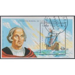 Cuba HB 131 1992 Cristóbal Colón Exposición Mundial Génova usados Cuba HB 131 1992 Cristóbal Colón Exposición Mundial Génova usados