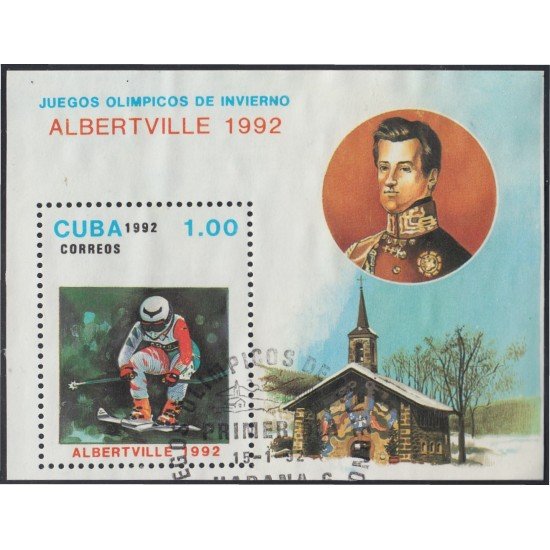 Cuba HB 127 1992 Juegos Olímpicos de Invierno Albertville 1992 usados Cuba HB 127 1992 Juegos Olímpicos de Invierno Albertville 1992 usados