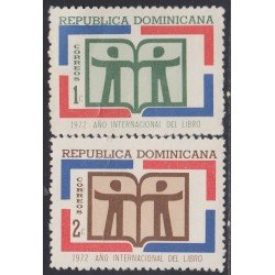 Rep. Dominicana 707/08 1972 Año Internacional del Libro MNH Rep. Dominicana 707/08 1972 Año Internacional del Libro MNH