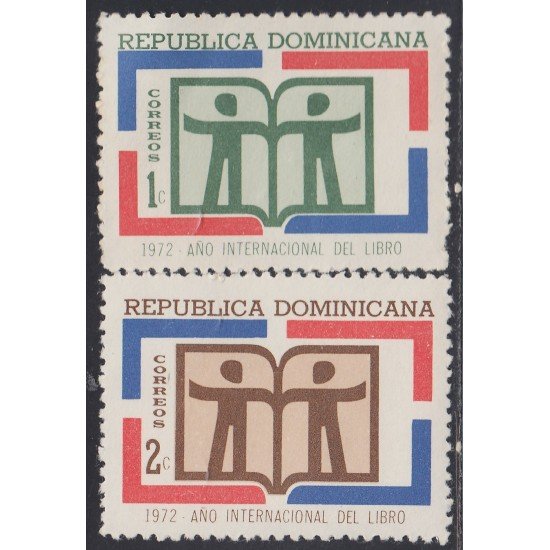 Rep. Dominicana 707/08 1972 Año Internacional del Libro MNH Rep. Dominicana 707/08 1972 Año Internacional del Libro MNH