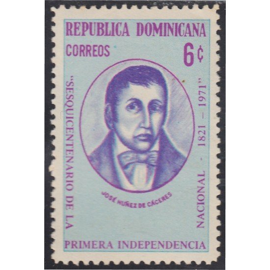 Rep. Dominicana 704 1971 José Nuñez de Cáceres MNH Rep. Dominicana 704 1971 José Nuñez de Cáceres MNH