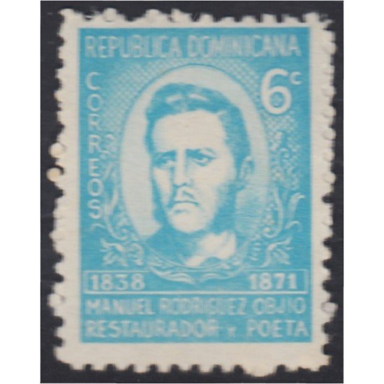 Rep. Dominicana 697 1971 Poeta Manuel Rodriguez Objio MNH