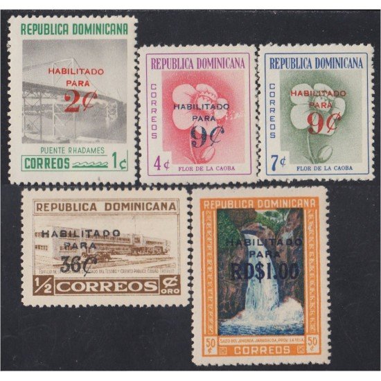 Rep. Dominicana 547/51 1960/61 Puente Rhadames Flor de la Caoba MH Rep. Dominicana 547/51 1960/61 Puente Rhadames Flor de la Caoba MH