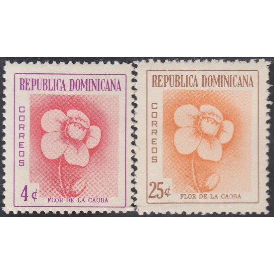 Rep. Dominicana 494/95 1958 Flor de La Caoba MH Rep. Dominicana 494/95 1958 Flor de La Caoba MH