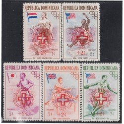 Rep. Dominicana 452/56 1957 Deportes Juegos olímpicos de Melbourne MH Rep. Dominicana 452/56 1957 Deportes Juegos olímpicos de Melbourne MH