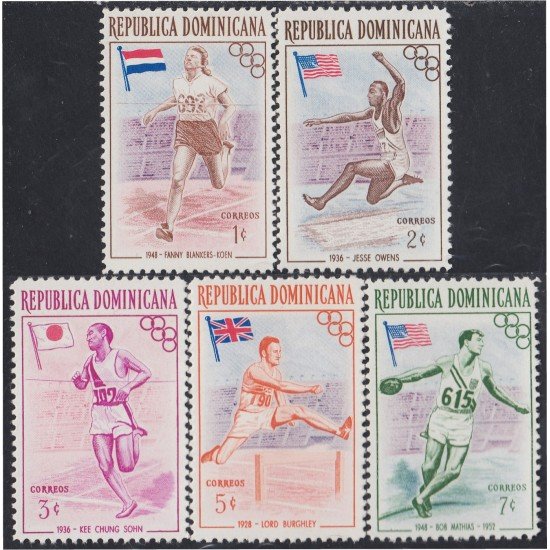Rep. Dominicana 444/48 1956 Deportes Juegos olímpicos de Melbourne MH Rep. Dominicana 444/48 1956 Deportes Juegos olímpicos de Melbourne MH