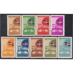 Rep. Dominicana 371/79 1944 Centenario de la República Bandera MH Rep. Dominicana 371/79 1944 Centenario de la República Bandera MH