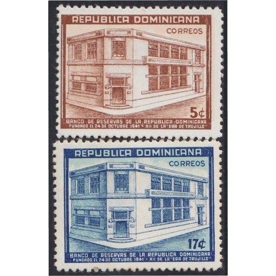 Rep. Dominicana 353/54 1942 Banco de Reserva de la República MH Rep. Dominicana 353/54 1942 Banco de Reserva de la República MH