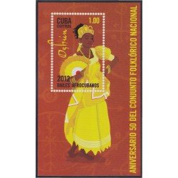 Cuba HB 288 2012 Aniversario 50 del Conjunto Folklórico Nacional MNH