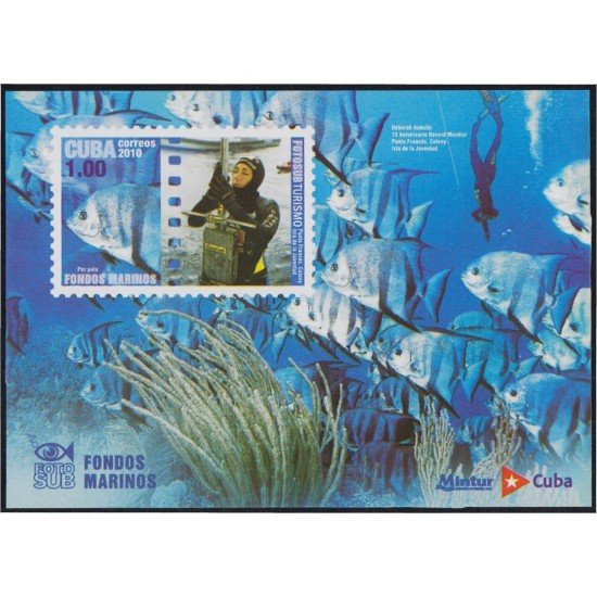 Cuba HB 271 2010 Turismo Fondos Marinos MNH Cuba HB 271 2010 Turismo Fondos Marinos MNH