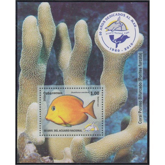 Cuba HB 269 2010 50 Aniversario del Acuario Nacional MNH Cuba HB 269 2010 50 Aniversario del Acuario Nacional MNH
