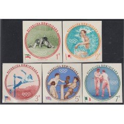 Rep. Dominicana 542/46 1960 Juegos Olímpicos de Roma Sin dentar MNH Rep. Dominicana 542/46 1960 Juegos Olímpicos de Roma Sin dentar MNH