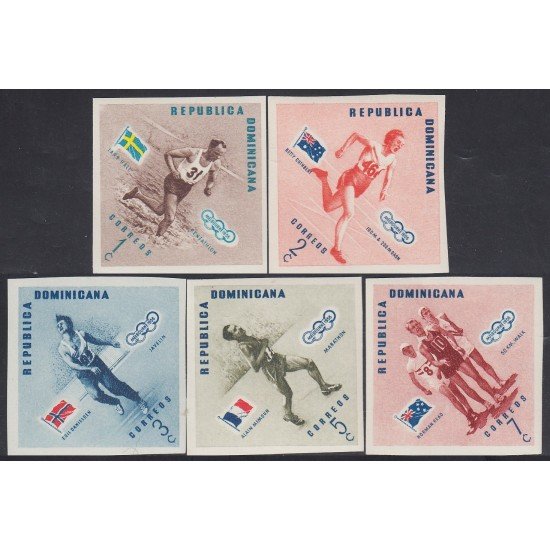 Rep. Dominicana 457/61 1957 Deportes Juegos olímpicos de Melbourne Sin dentar Rep. Dominicana 457/61 1957 Deportes Juegos olímpicos de Melbourne Sin dentar