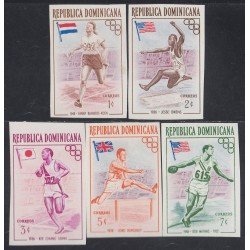 Rep. Dominicana 444/48 1956 Deportes Juegos olímpicos de Melbourne Sin dentar Rep. Dominicana 444/48 1956 Deportes Juegos olímpicos de Melbourne Sin dentar