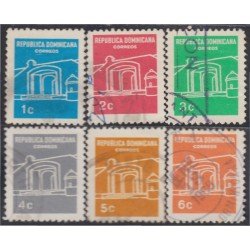 Rep. Dominicana 648/53 1967 Oficinas de Correos usados Rep. Dominicana 648/53 1967 Oficinas de Correos usados