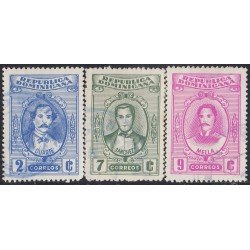 Rep. Dominicana 593/95 1963 Duarte Sánchez y Mella usados Rep. Dominicana 593/95 1963 Duarte Sánchez y Mella usados