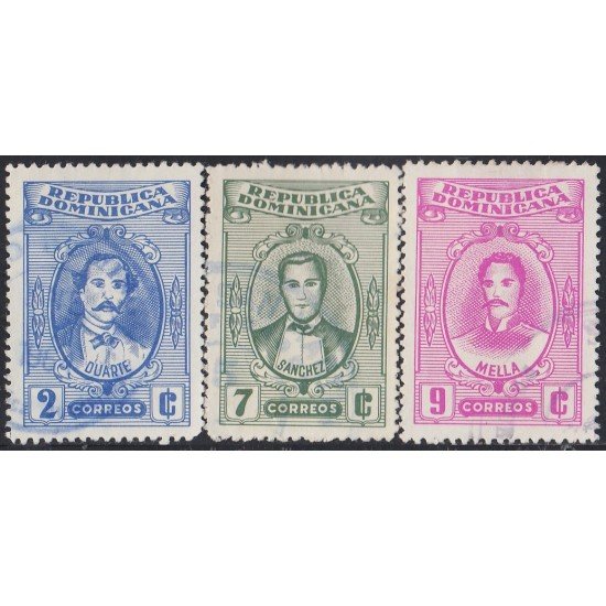 Rep. Dominicana 593/95 1963 Duarte Sánchez y Mella usados